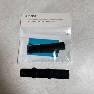 Fitbit 4 Black Textured Silicone Watch Band Replacement